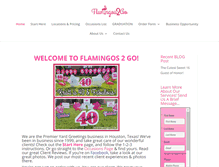 Tablet Screenshot of flamingos2go.com